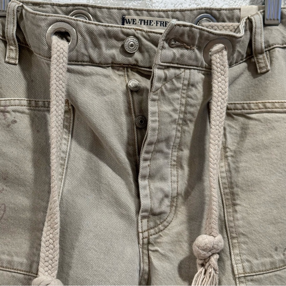 FREE PEOPLE WE THE FREE MOXIE LOW SLUNG PULL ON BARREL JEANS - JETTY - SZ - 29 - Picture 7 of 13